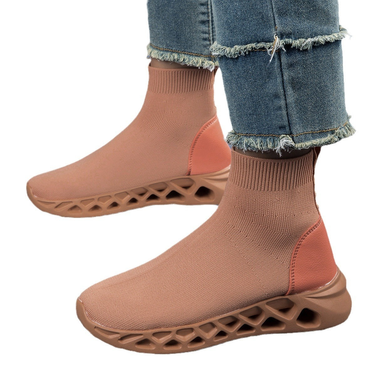 High-top Casual Stretch Socks Ankle Sock Boots Breathable Shoes