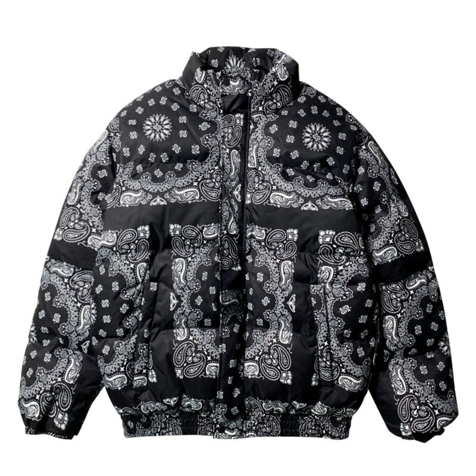 Hip-hop men’s cotton jacket in cashew black", "Loose men’s oversized streetwear jacket