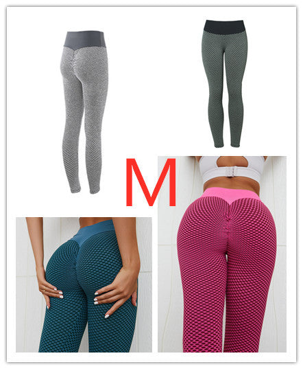 Pantalon de yoga à carreaux – Legging de sport taille haute sans couture