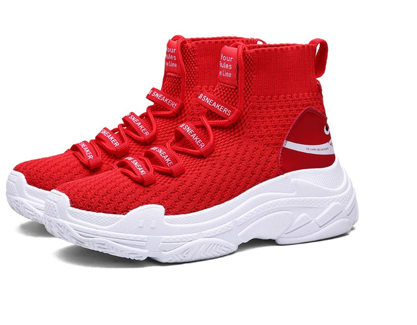 All-Match Sports Shoes Net Red Breathable High-Top Men'S Shoes