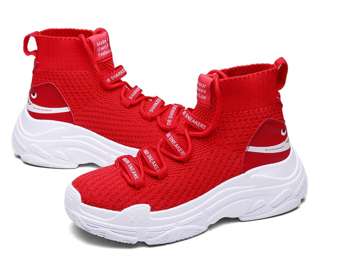 All-Match Sports Shoes Net Red Breathable High-Top Men'S Shoes