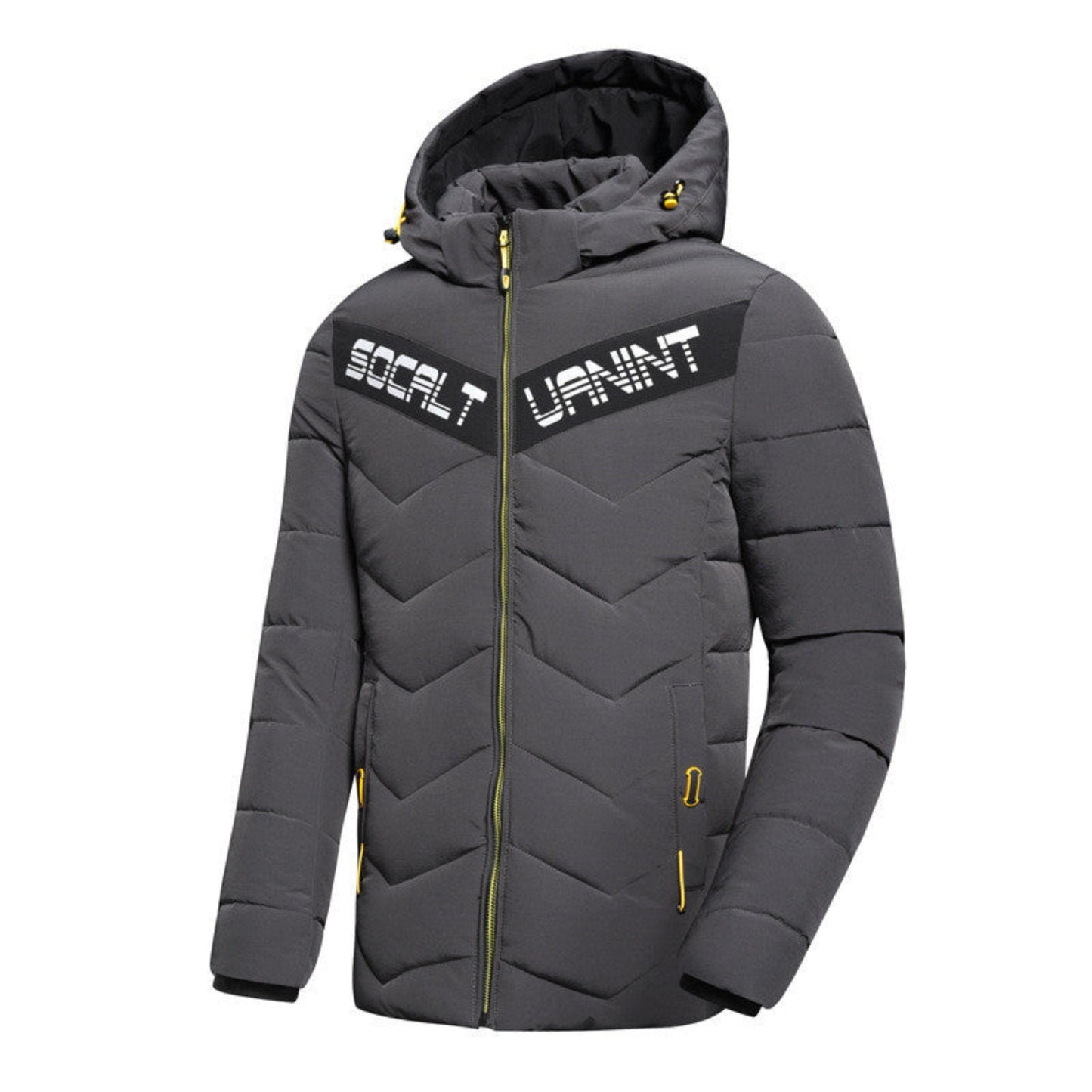 Casual Hooded Down Jacket - Removable Cap & Thick Insulation