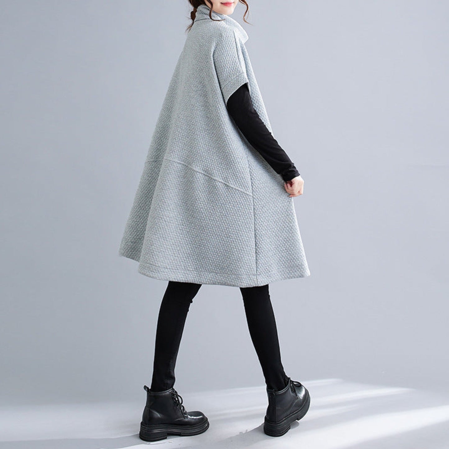 Women's Casual Loose Turtleneck Pullover Dress