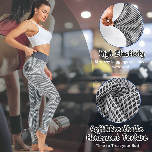 Light grey butt-lifting TikTok leggings with high waist