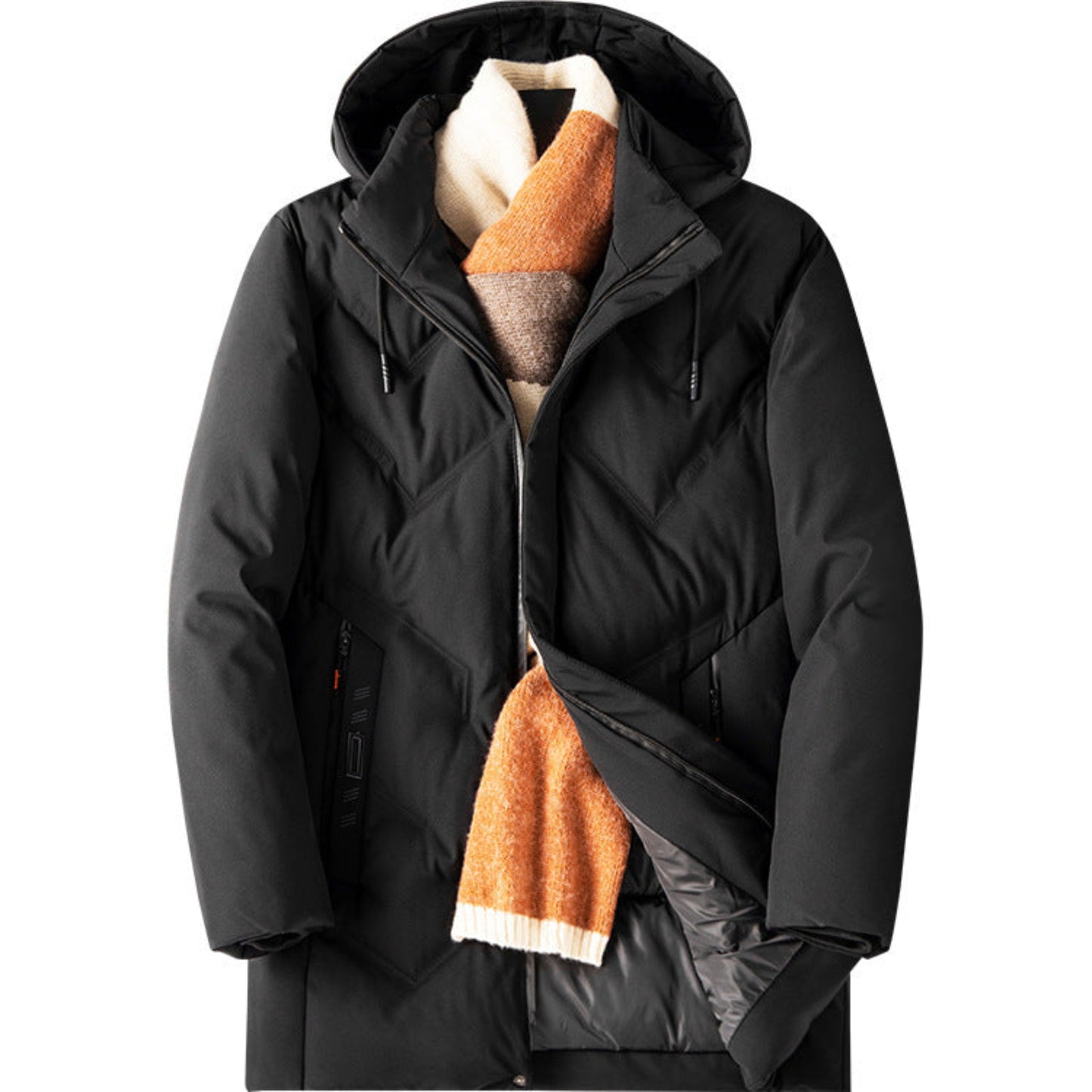 Men's hooded down jacket