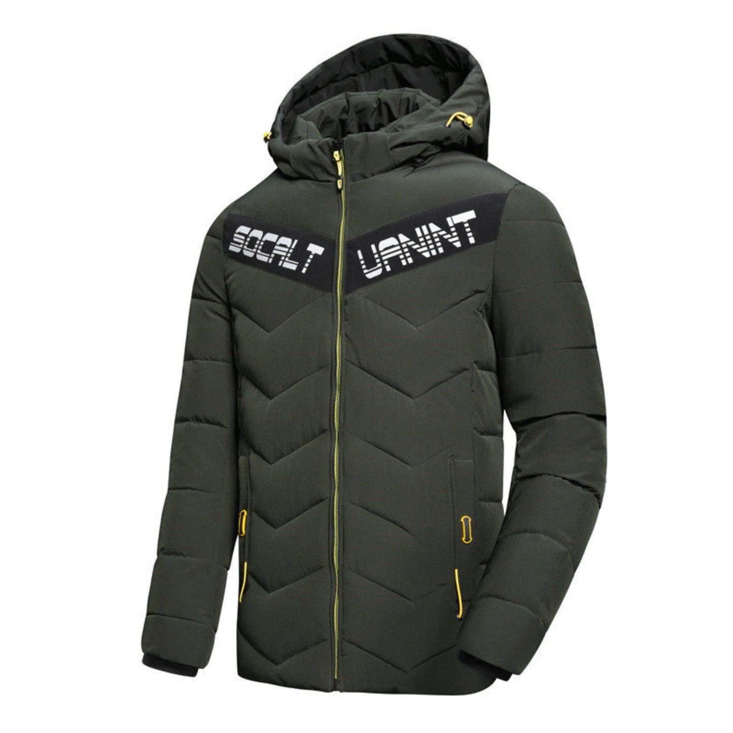 Casual Hooded Down Jacket - Removable Cap & Thick Insulation