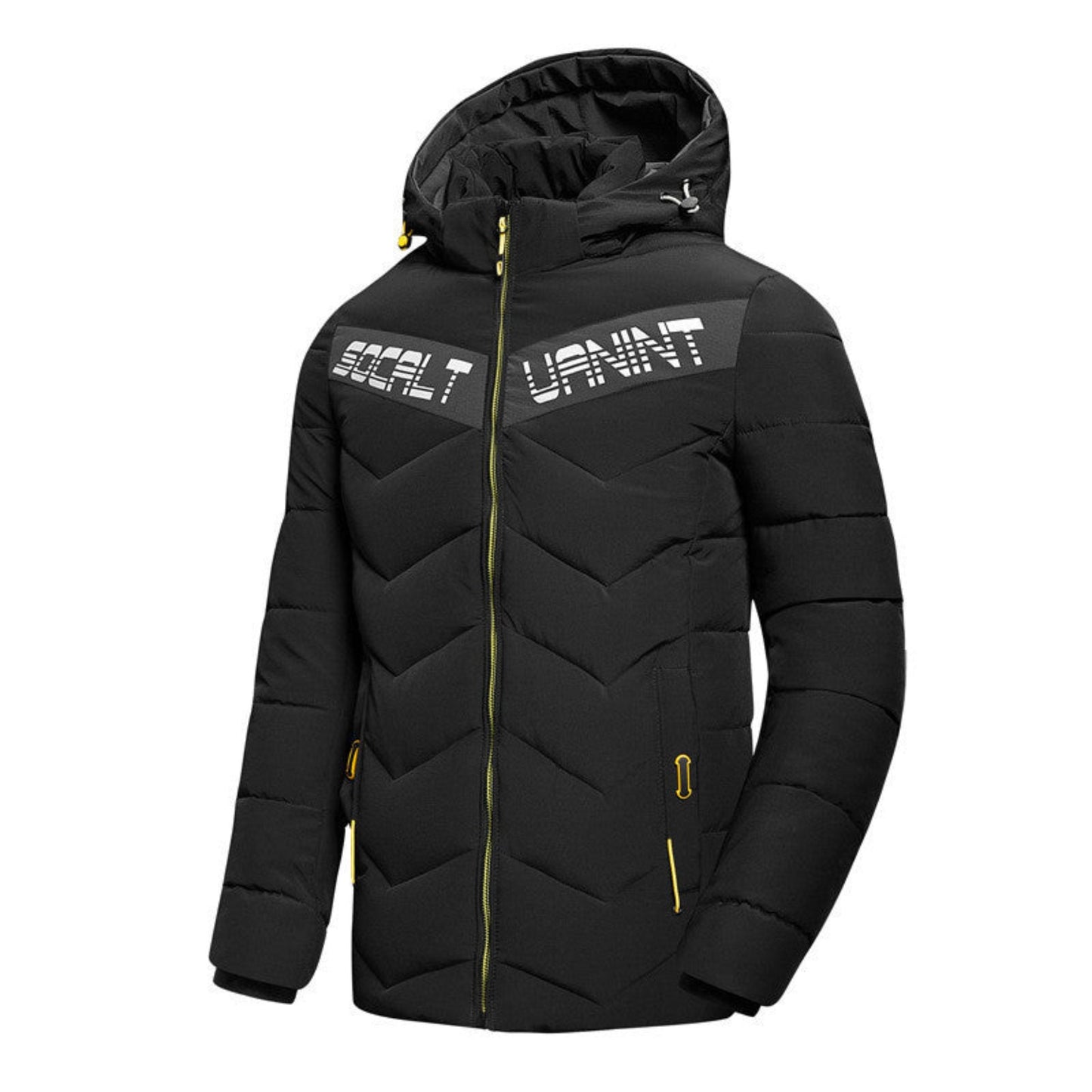 Casual Hooded Down Jacket - Removable Cap & Thick Insulation