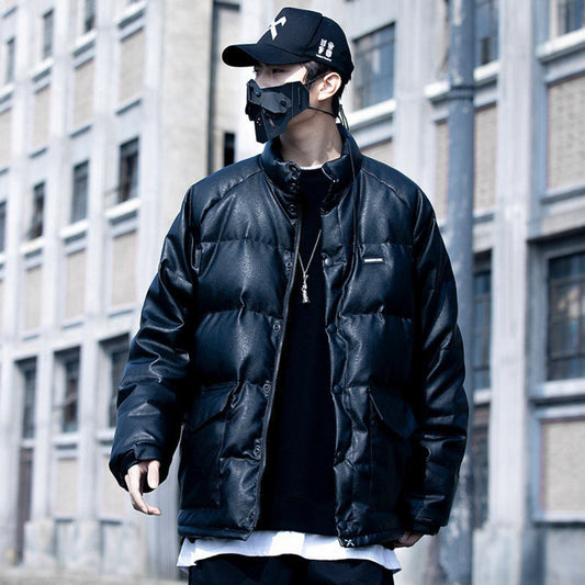 Men's Stand-up Collar Overalls Trendy Padded Jacket