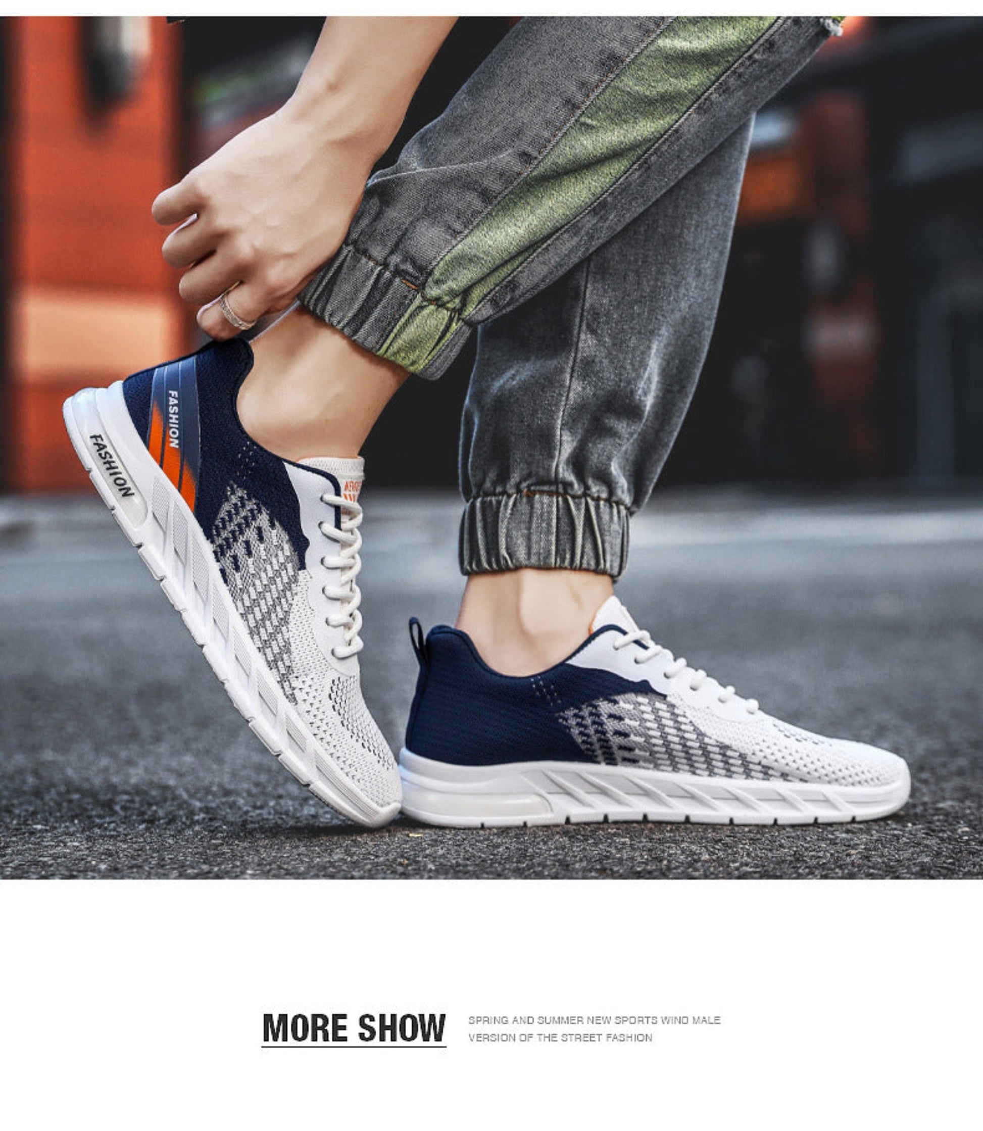 Breathable fly woven mesh casual running sneakers