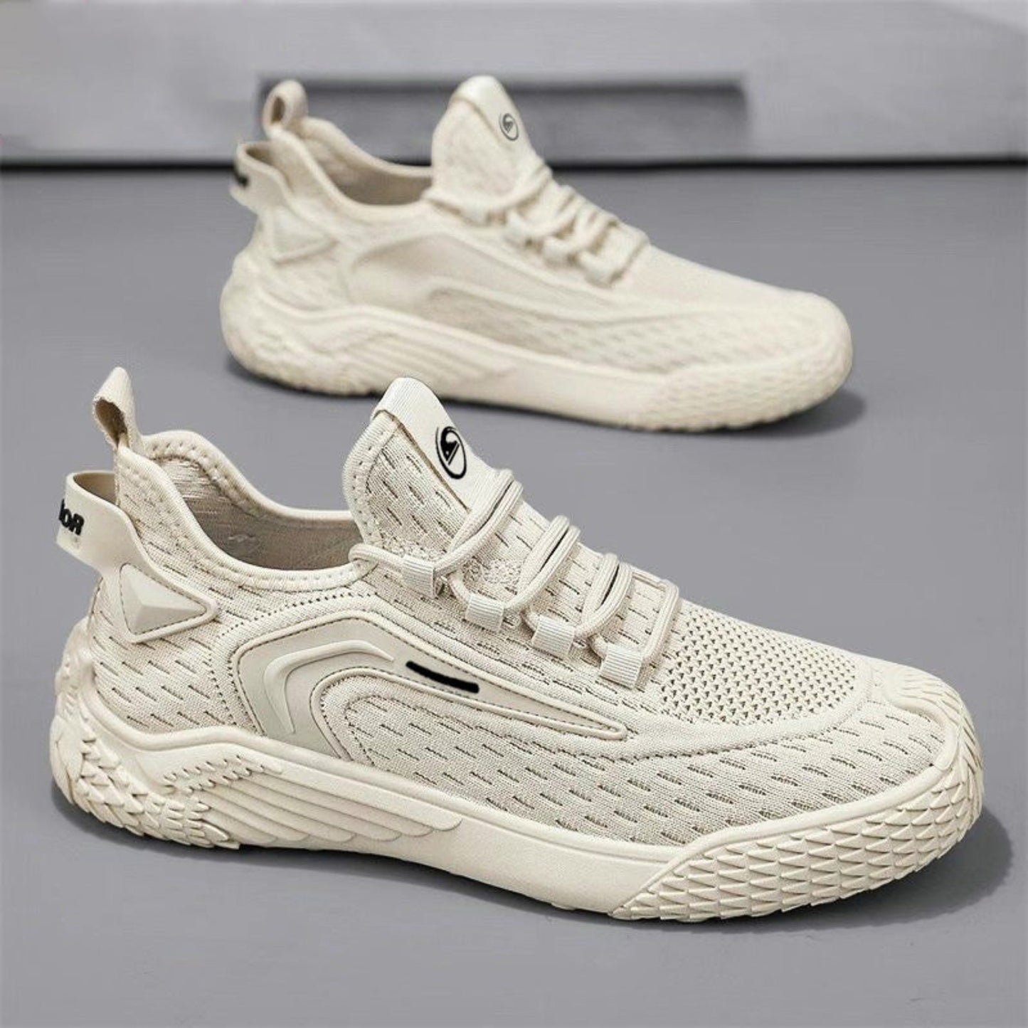 Men's Lightweight Mesh Sports Sneakers – Casual Lace-Up Shoes