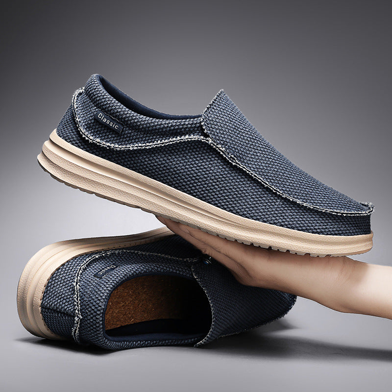 Große Größe Canvas Schuhe Männlich Leichte Slip-on