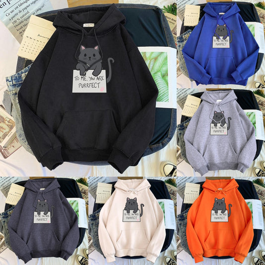 Girls Blank Solid Color Hoodie Sweater