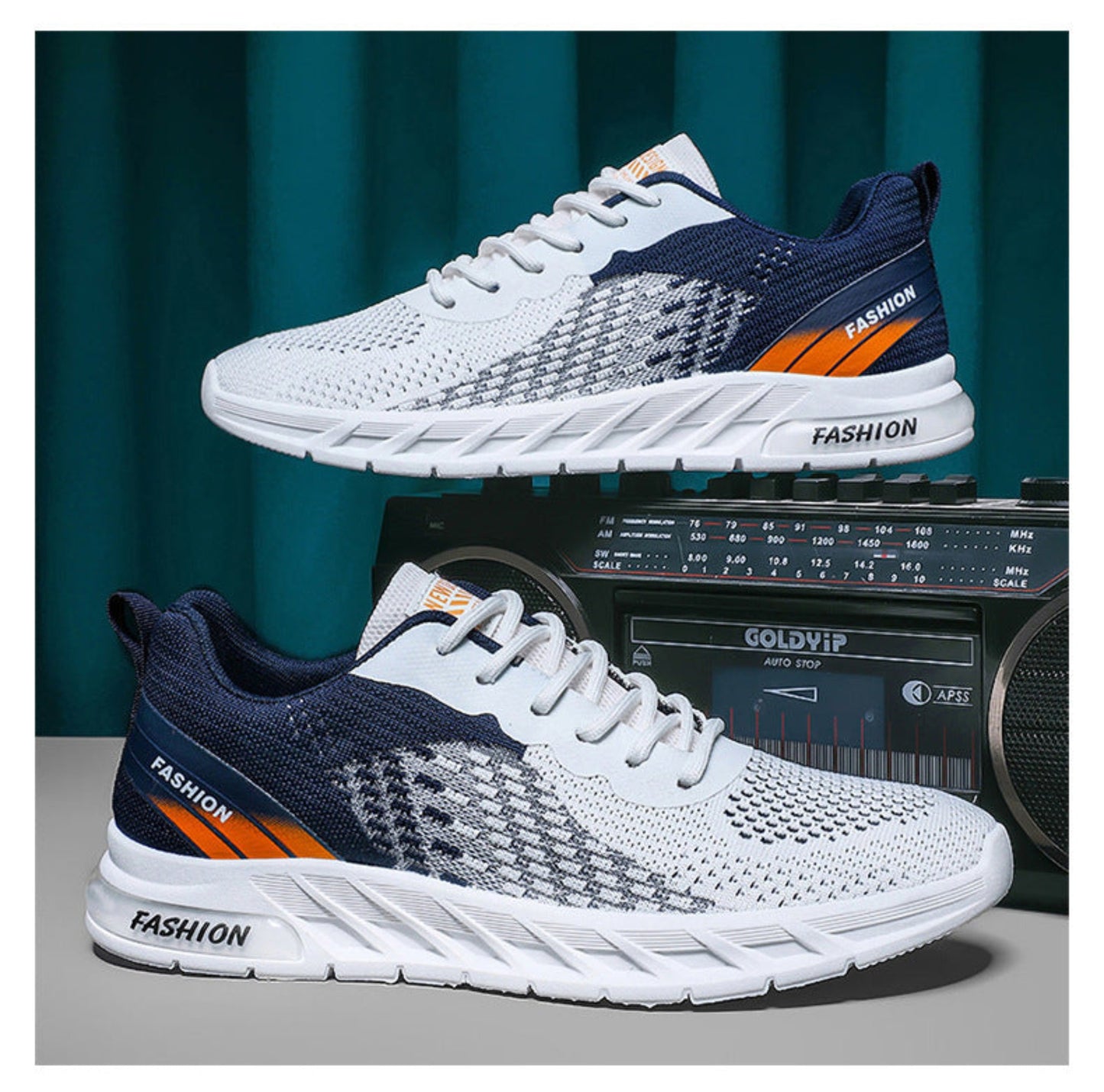 Breathable fly woven mesh casual running sneakers