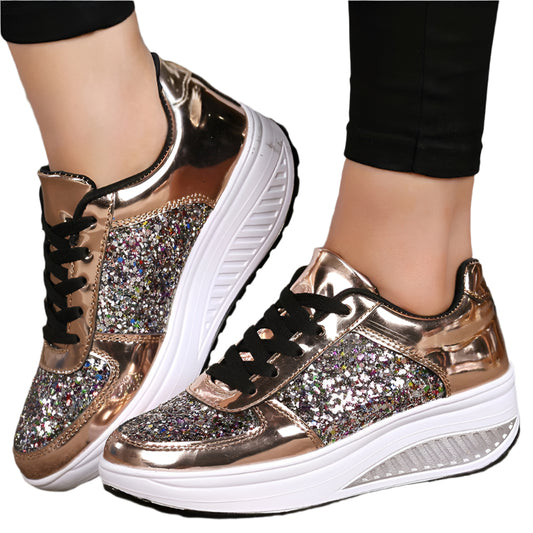 Sequin women's sneakers