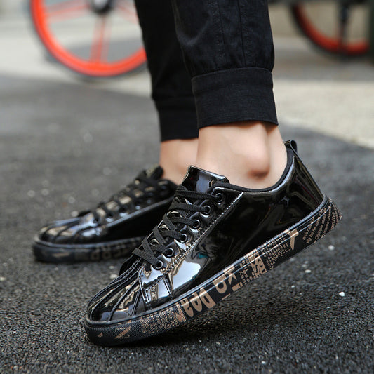 Patent Leather Shiny Panel Shoes