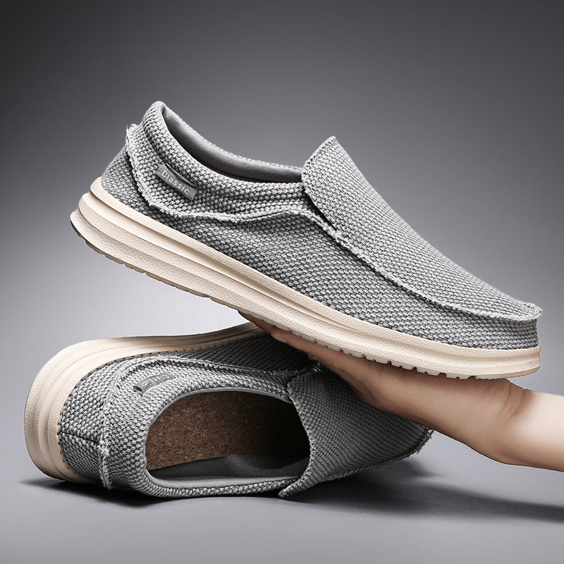 Große Größe Canvas Schuhe Männlich Leichte Slip-on