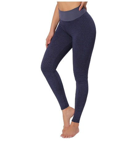 Pantalon de yoga à carreaux – Legging de sport taille haute sans couture