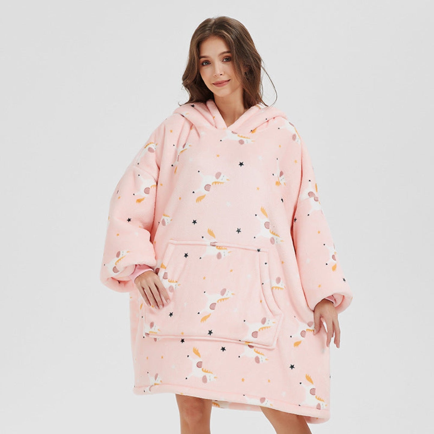 Women's Flannel Hooded Night-Robe