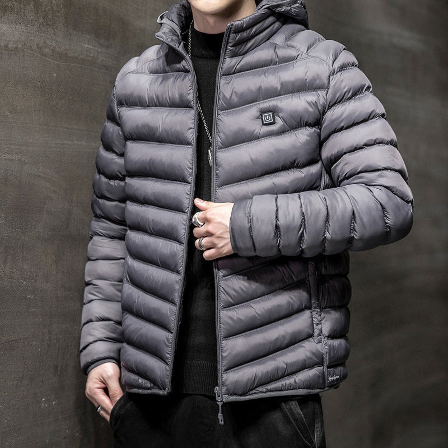 Herren Wintermantel Jacke Plus Fleece für Licht und Wärme