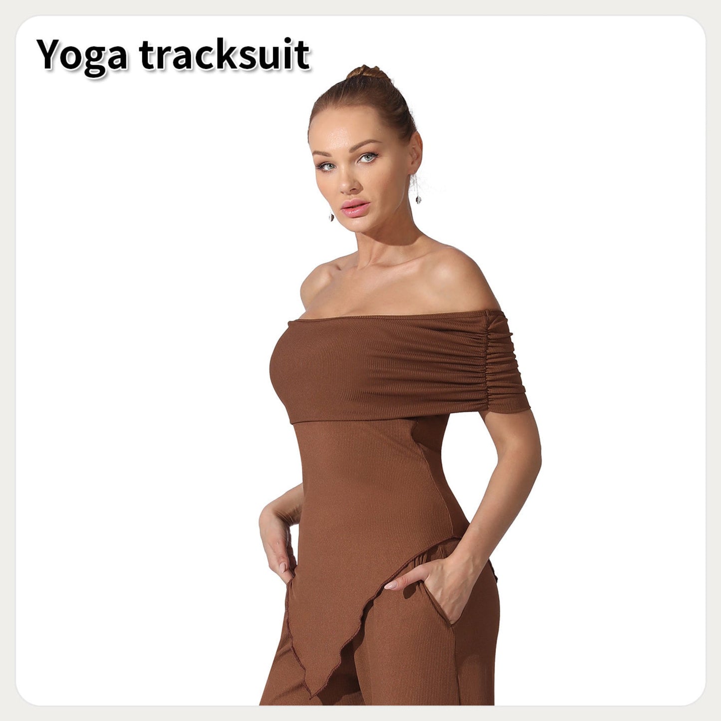 Schulterfreier Jumpsuit für Damen – Einfarbig, trendig und bequem