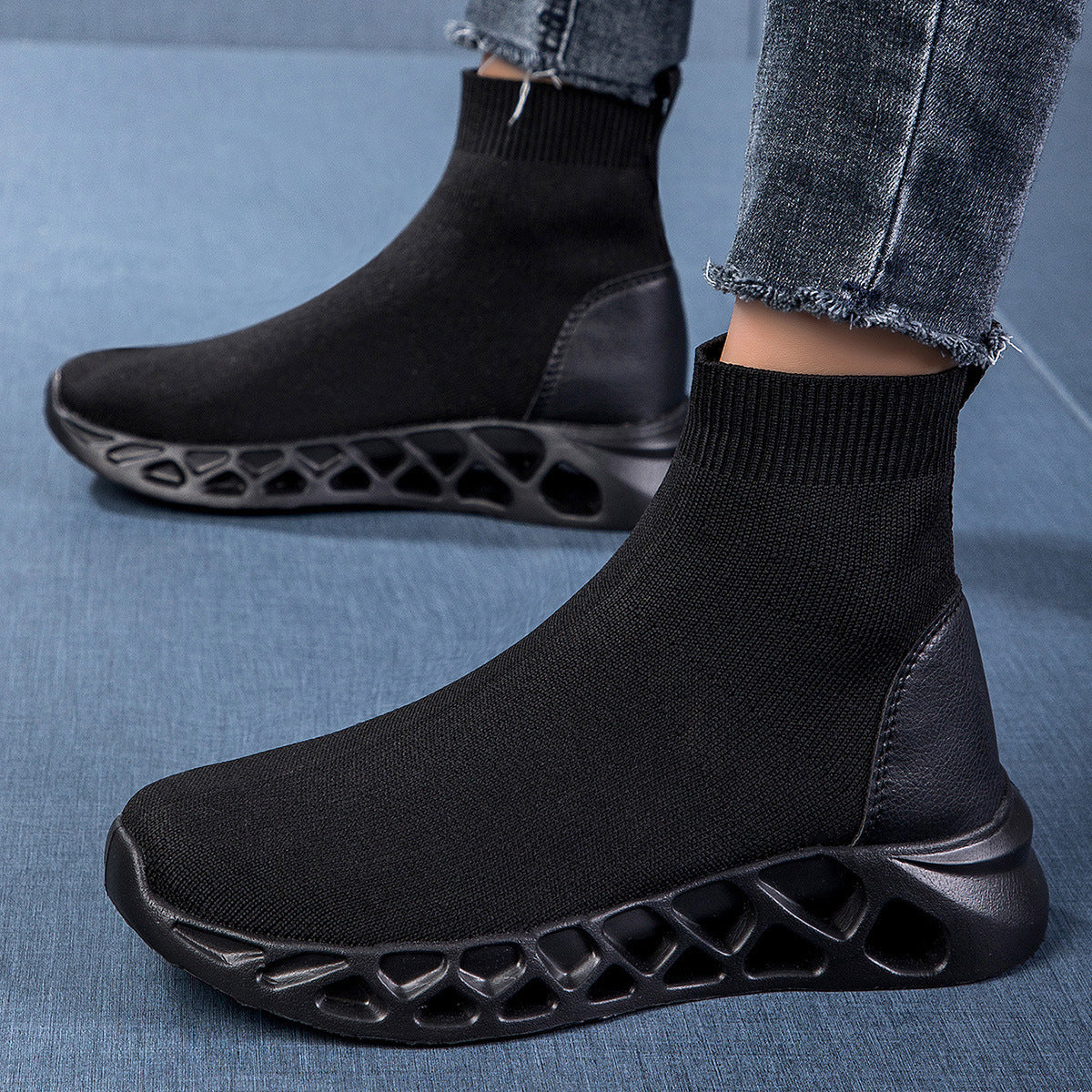 High-top Casual Stretch Socks Ankle Sock Boots Breathable Shoes