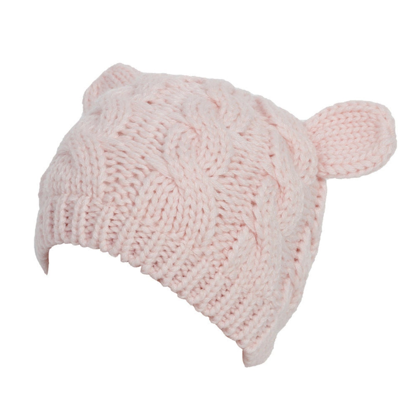 3D knitted cat ear beanie