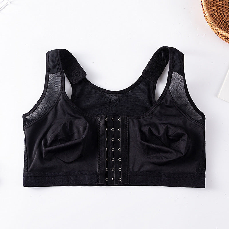 Plus Size Sports Bra – Front Buckle & Closed Design