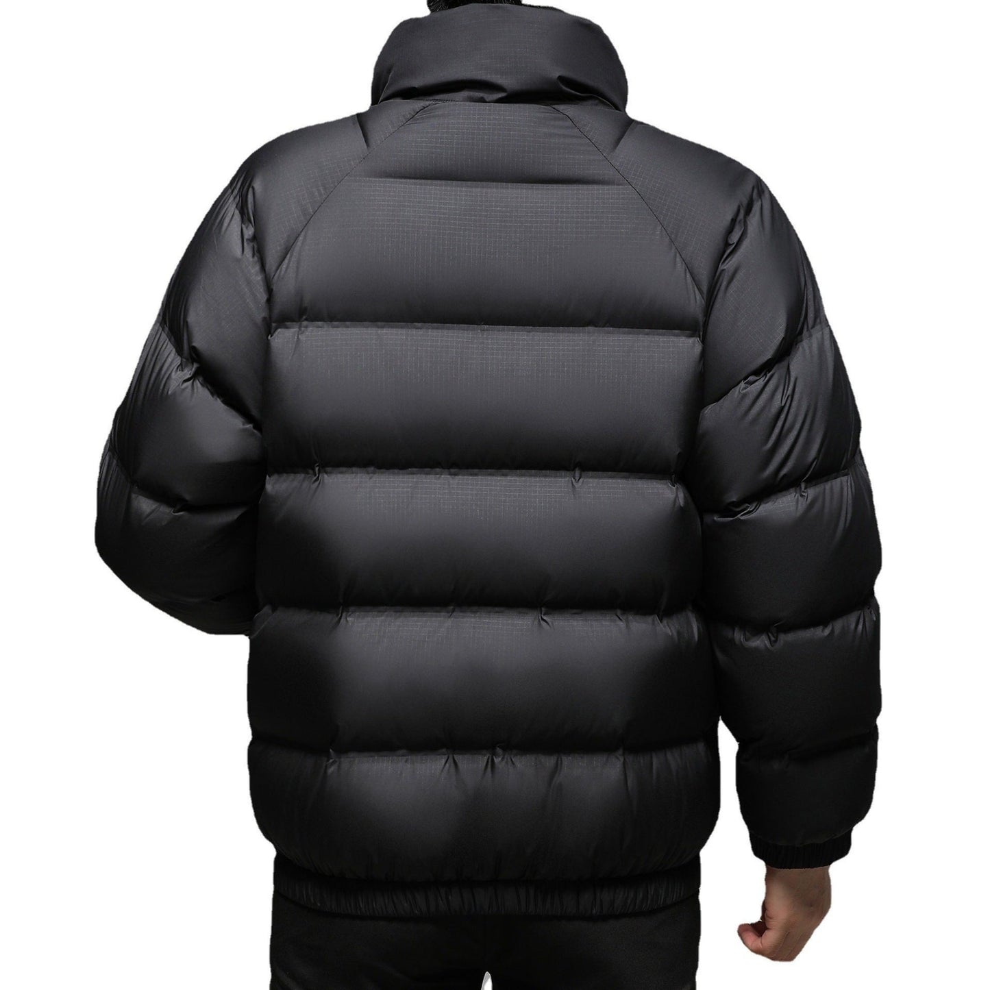 Lockere, einfarbige Kurzjacke aus Polyester für Herren