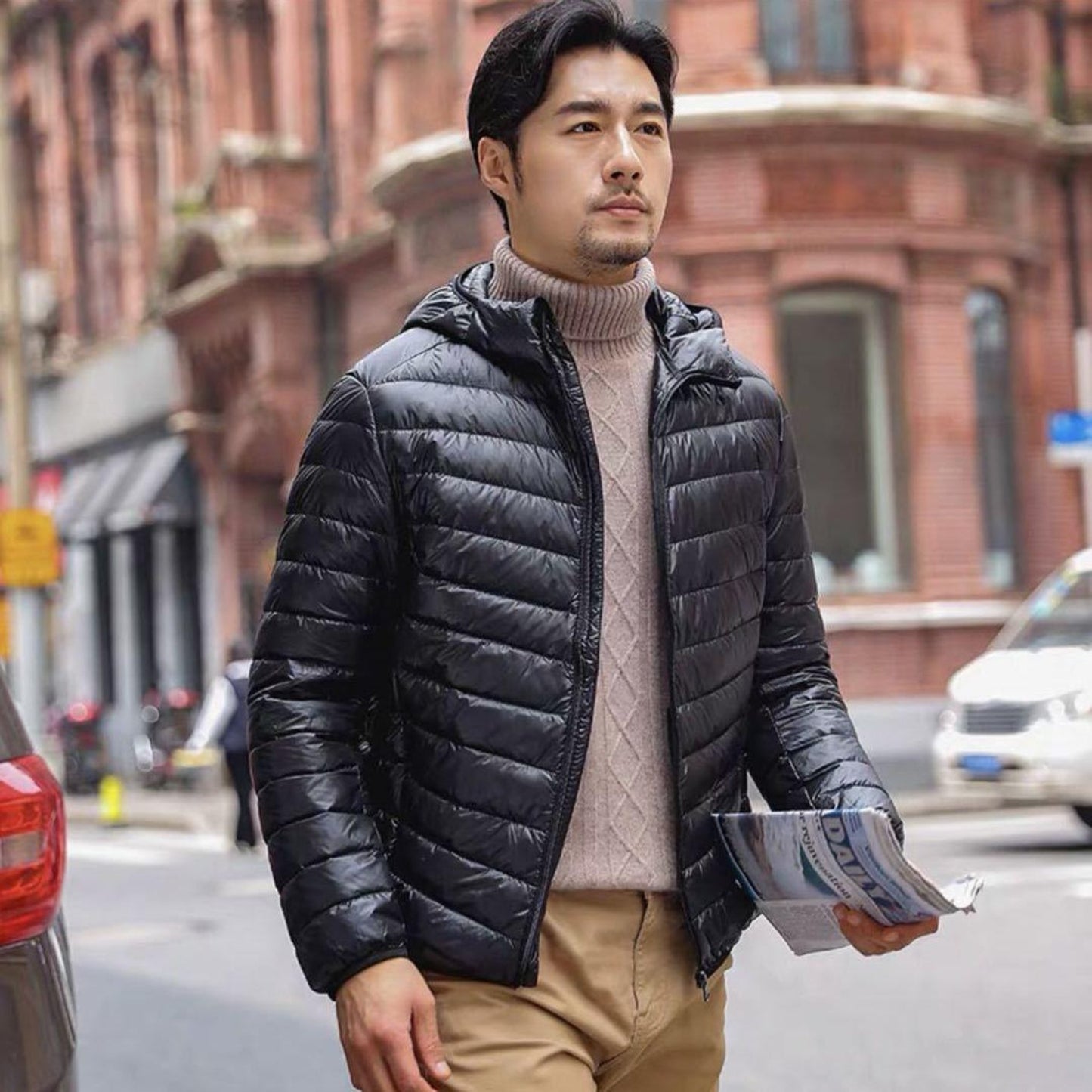 Lightweight Down Jacket Men's Korean Style Slim Short